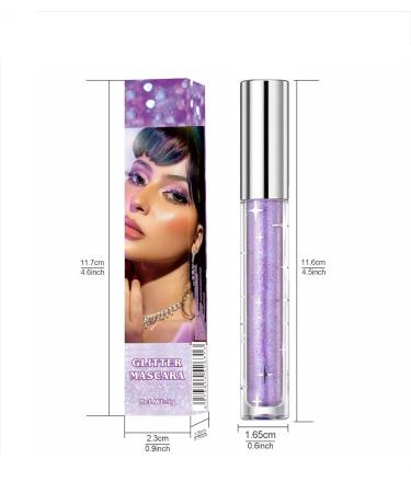  JUDEWY Colorful and glittery mascara shimmering mascara eyeshadow colored mascara silver diamond glitter mascara party makeup (03) - Buy Online on GoSupps.com