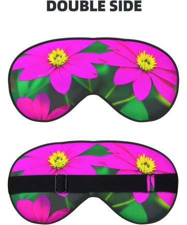 SSIMOO Adjustable Purple Red Flower Sleep Mask | Breathable & Fashionable Eye Mask for Comfortable Sleep - International Shipping - Buy Online on GoSupps.com