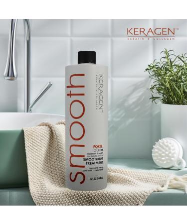 KERAGEN Brazilian Smoothing Keratin Treatment - Sulfate Free Blowout System for Dry & Damaged Medium to Coarse Hair | Eliminate Curls & Frizz (16 Oz) - International Shipping Available - Buy Online on GoSupps.com