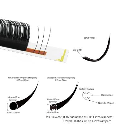 Flat Lashes 0.15 & 0.20 | C CC D DD Curl | Mattwarz Eyelash Extensions 8-15 Mix | 1 Pack (BM-C-0.20-14 mm) - International Shipping Available - Buy Online on GoSupps.com