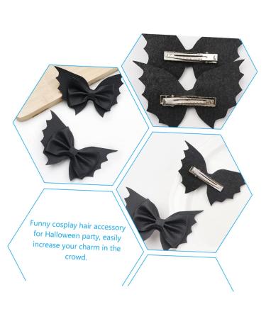 BIUDECO 10pcs Bat Hairpin Tiara for Girls | Halloween Party Hair Accessories | Alligator Clips Goth Bow Hairpins - Buy Online on GoSupps.com