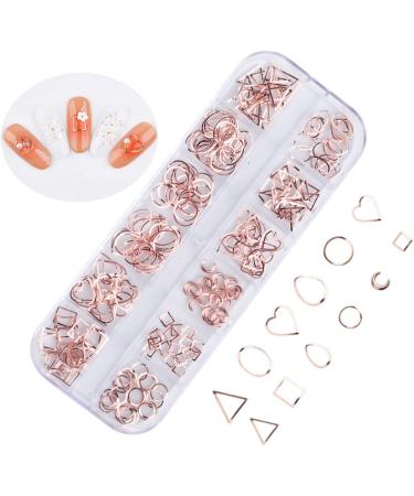 minkissy Nail Art Rivet 1 Box Manicure Tools Rose Gold Decorations Manicure Decoration Rivet 3d Nail DIY Nail Accessories Size 1 Picture 2 - Buy Online on GoSupps.com