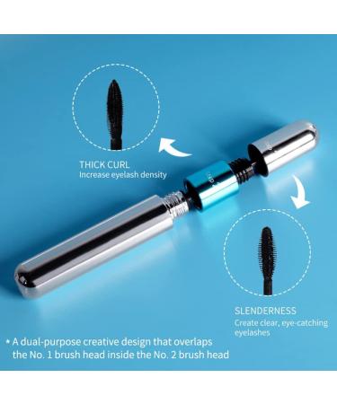 2 in 1 mascara volume and length 5x Longer Waterproof Lash Cosmetics mascara for Natural Lengthening No Clumping lash princess mascara (1Pcs) - Buy Online on GoSupps.com