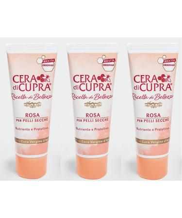 Pack of 3 Cera di Cupra rose 75 nl day creams for dry skin