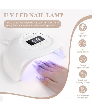 Saviland Poly Gel Nail Kit 8 Colors with 96W UV Nail Lamp - All-in-One Manicure Starter Kit for Nail Salon and Home DIY Beauty Gift - Buy Online on GoSupps.com