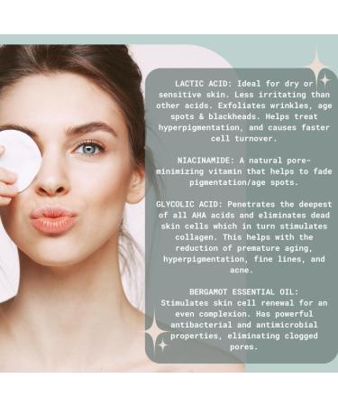 Skincare Lactic Rescue Toner - Vegan Hydrating Toner for Acne Prone Skin Balances & Refreshes with Lactic Acid Improves Skin Tone - Buy Online on GoSupps.com