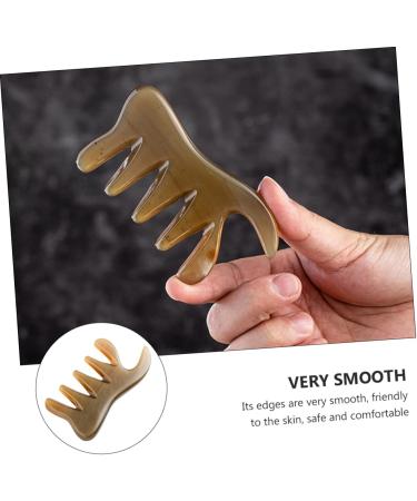 Gogogme Acupuncture Gua Sha Comb - Ox Horn Massage Tool for Body & Scalp Scrubs | International Shipping Available - Buy Online on GoSupps.com