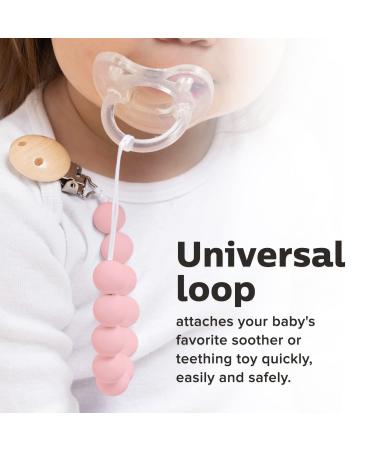 Premium Silicone Pacifier Clip | Safe & Secure Binky Toy Holder | Pink Unisex Design for Babies & Toddlers | Center Coast Collections - Buy Online on GoSupps.com
