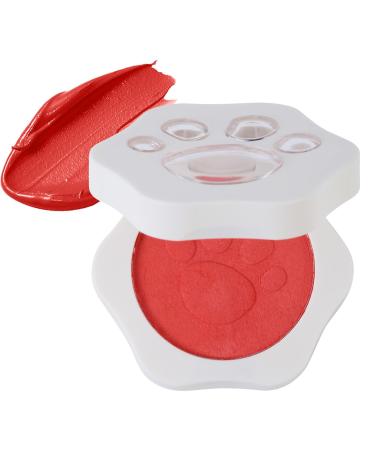 Matte Cheek Blush - Soft Cream Blush | Matte Cheek Lipstick Mud Cat's Paw Blush Face Brightening Natural Blush Cream Cat Claw Design Matte Cheek Tinted Mud Natural Blush Cream