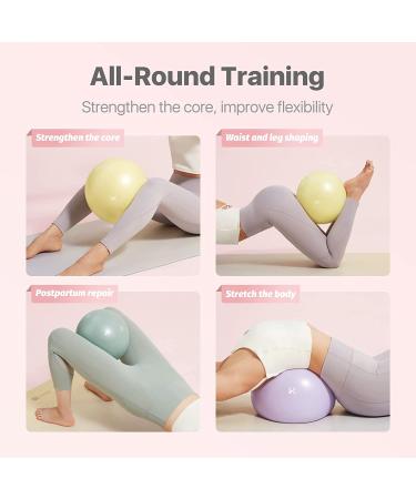 Pale Green 25cm Exercise Ball with Inflator Pump - Yoga, Pregnancy, Fitness & Physical Therapy - Buy Online on GoSupps.com