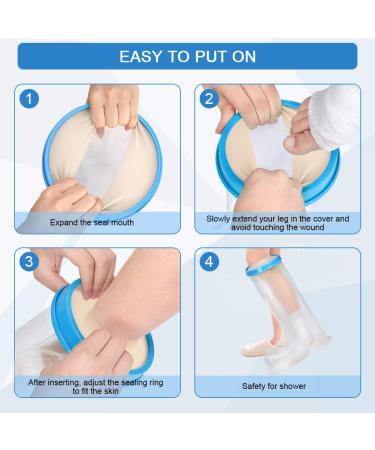 Haofy Waterproof Plaster Protection Leg Cover | Adult Shower Protector for Ankle & Leg Injuries | Durable & Comfortable Leg Wrap - 31.7 cm - Buy Online on GoSupps.com