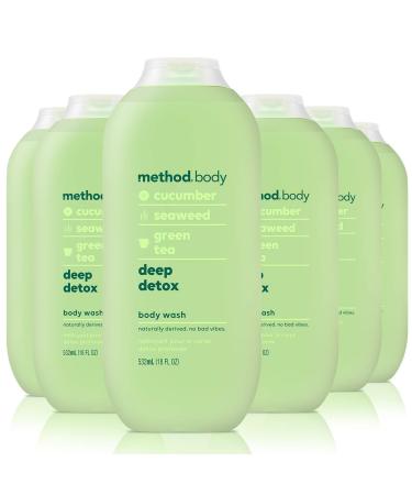 Method Body Wash Deep Detox Paraben and Phthalate Free 18 oz (Pack of 6)