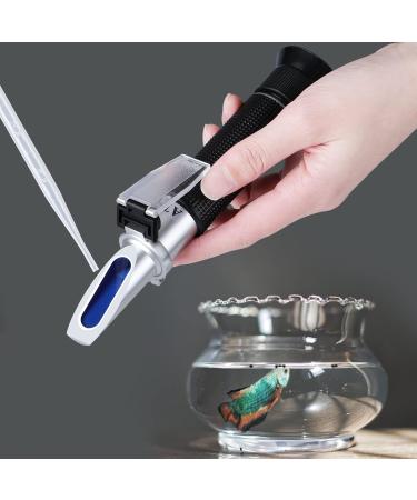 XINJIAYI Water Salinity Refractometer Ar ometer with Two Scales: Specific Weight 1 000-1 070 and PPT 0-100 Handheld Sea Water Tester for Aquariums Marine Fishing Pool Tank - Buy Online on GoSupps.com
