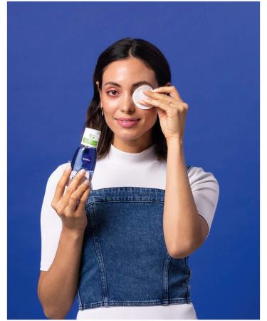Nivea Double Effect Eye Make-Up Remover 125ml | Sensitive Eye Cleanser | Waterproof Makeup Remover (2 Pack) - Best for Gentle Makeup Removal - Buy Online on GoSupps.com
