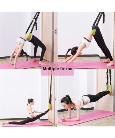 Yoga Fitness Stretching Strap - Improve Flexibility for Rehab Pilates Dance & Gymnastics | Door Flexibility Trainer (Black - Buy Online on GoSupps.com