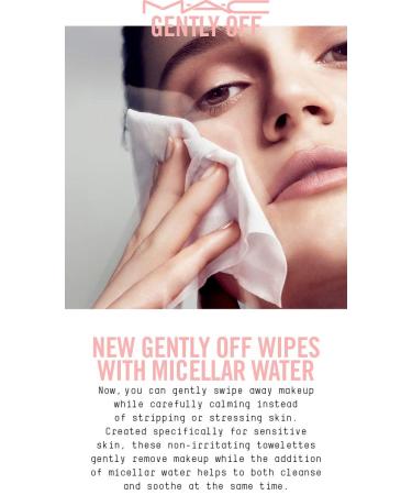 MAC Gently Off Wipes + Micellar Water - Gentle Makeup Removal Solution - Buy Online on GoSupps.com