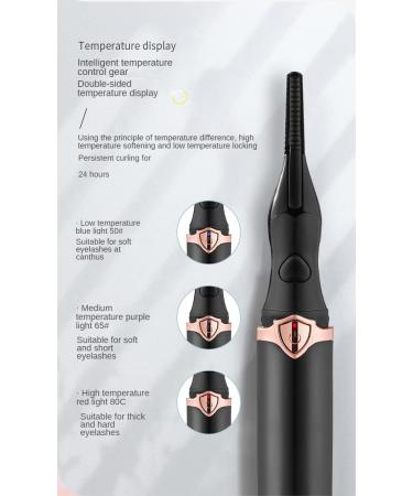 Shop Heated Eyelash Curlers - Mini Electric Portable USB Rechargeable 24-Hour Long-Lasting (Black) - International Shipping Available - Buy Online on GoSupps.com