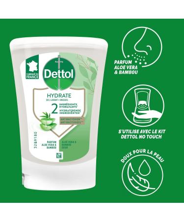 DETTOL No-Touch Liquid Hand Soap Refill 250 ml - Cleansing Action - Aloe Vera (3 Refills) - Buy Online on GoSupps.com