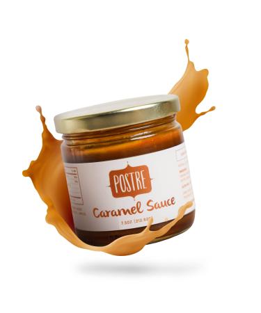 Postre - Sea Salt Caramel Sauce, Handcrafted Rich and Buttery Caramel Sauce for Coffee, Ice Cream Toppings, Gourmet Snacks, Desserts and More, Alternative to Caramel Syrup, 7.5 oz Jar 7.5 Ounce (Pack of 1)