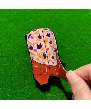 5Pcs Western Cowboy Hair Claw Clips - Leopard Star Print Hair Grab Clips for Women & Girls - Buy Online on GoSupps.com