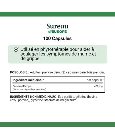 Nature's Bounty Elderberry 400 Mg Help relieve symptoms of colds and flus 100 Capsules - Buy Online on GoSupps.com