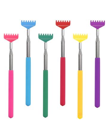 Cerrxian portable pull-out back scratch telescopic back scratch for women metal-no steel back scratch massage device with rubber gear for (4 knots)