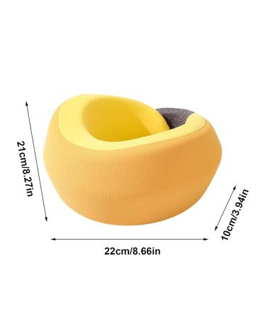 Fovolat Neck Brace - Neck Brace & Elastic Supports | Soft Foam Wraps Keep Vertebrae Stable Soft Neck Support Relieves Pressure in Spine Neck Support Brace for Travel Yellow - Buy Online on GoSupps.com