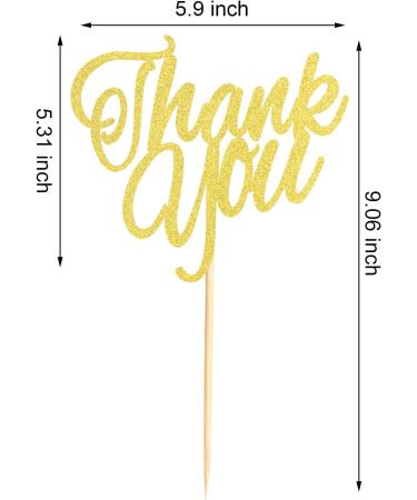 Arthsdite Thank You Cake Topper Thanksgiving Cake Decoration for All That You Do Thanksgiving Day Birthday Wedding Party Decoration Supplies - Gold Glitter - Buy Online on GoSupps.com