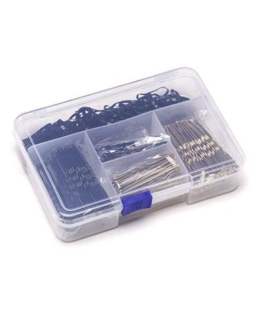 300-Piece Hair Pins Kit for Kids, Girls, and Women - Bobby Pins, U Pins, and Rubber Bands Set - Durable Metal Construction - Ideal for Styling and Securing Hair - Buy Online on GoSupps.com