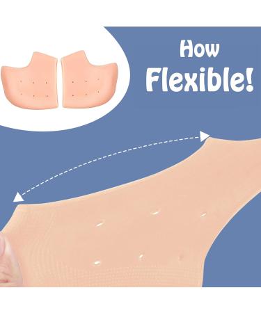 Silicone Heel Protectors for Cracked Heels - 8 Pack | Cushioned Inserts for Plantar Fasciitis Achilles Tendonitis & Blister Prevention | Moisturizing Callus Relief - Buy Online on GoSupps.com