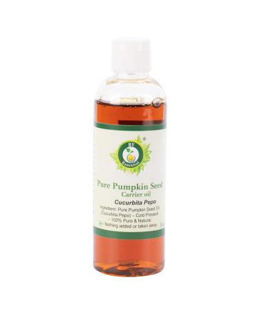 R V essential pure pumpkin seed carrier oil 100ml (3.38 ounces) - Cucurbita pepo (100% pure and natural cold -pressed) pure pumpkin seed carrier oil (1 Pack)