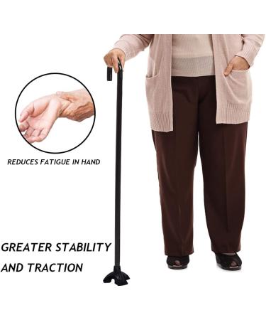 BRMDT Quad Walking Cane Rubber Tips Replacement Fit on 3/4" Sticks Non-Slip Self-Standing Cane tip Quadruple Stable Feet Pad for Walking Sticks - Buy Online on GoSupps.com