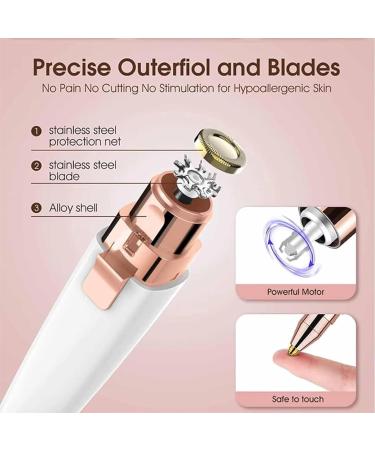 ZHANGQIUXIA Precision Eyebrow Trimmer for Face 2in1 Eyebrow and Facial Hair Removal Device Electric Hair Clipper Effortlessly Remove and Shape Your Eyebrows White - Buy Online on GoSupps.com