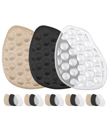 Healvian 9 Pairs Forefoot Pads Ball of Foot Cushions Silicone Gel Insoles Shoe Inserts Self-Sticking Non Slip Metatarsal Pads for Women High Heels Foot Care Clear Lint