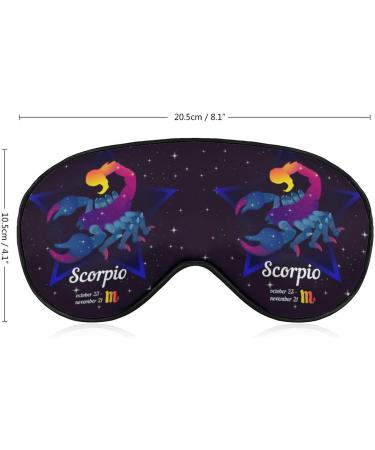 Scorpio Zodiac Constellation Sleep Mask - Adjustable Eye Cover for Sleeping - Blocks Light for Night Travel and Naps - Men and Women - Buy Online on GoSupps.com