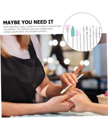 FRCOLOR 1 Set nail polish head set Professional Nail File Bits professional nail drill nail grinding head Acrylic Nail File Bits nails kit nail tools Remover Alloy tungsten steel polisher - Buy Online on GoSupps.com