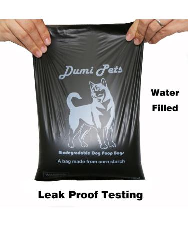 Dumi Pets Biodegradable Poop Bags Extra Thick and Strong Poo Bags Corn Starch Blended Pet Bags 20rolls 300 PCS Eco Friendly Dog Waste Bag (Black) 300 Black - Buy Online on GoSupps.com