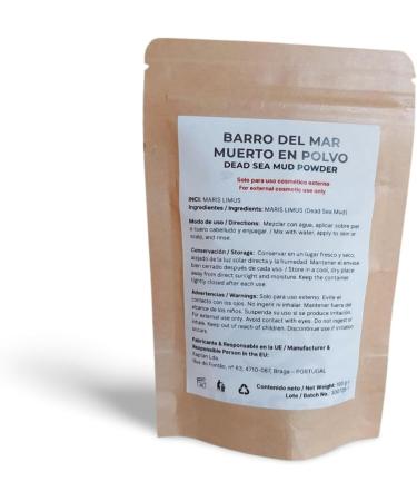 KAPTAN LDA Dead Sea mud powder 100 g 100 natural mineral for skin care and DIY cosmetics - Buy Online on GoSupps.com