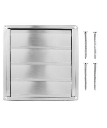 Dryer Vent Cover Stainless Steel Wall Exhaust Vent Cover with 4 Screws Weatherproof Exterior Wall Vent Cover Rustproof Dryer Vent Cover for Dryer and Extractors CA