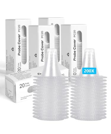 ACWOO 200 Counts Ear Thermometer Probe Covers Refill Caps Replacement Lens Filter Protector for Braun Thermometer Models and Other Types of Digital Thermometers Disposable Covers (200 Counts)