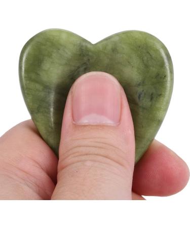 MookaiTe Decor Green Jade Thaumenstein Massage Stones (Pack of 2) - Healing Reiki Gemstones (Heart-Shaped 47x44x7mm) for Holistic Wellness - Buy Online on GoSupps.com