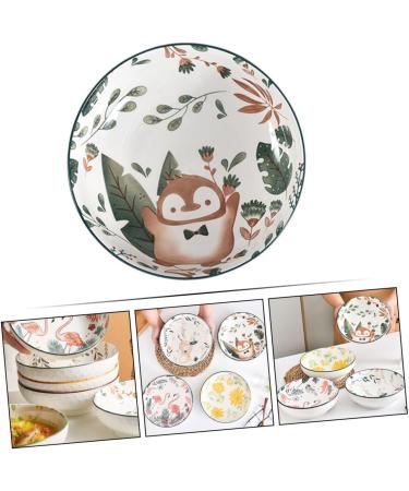 Zerodeko Ceramic Soup Bowl Animals for Kids Asian Decor Ramen Bowls Snack Serving Bowl Baby Food Noodle Bowl 23X23X7.3CM Assorted Color - Buy Online on GoSupps.com