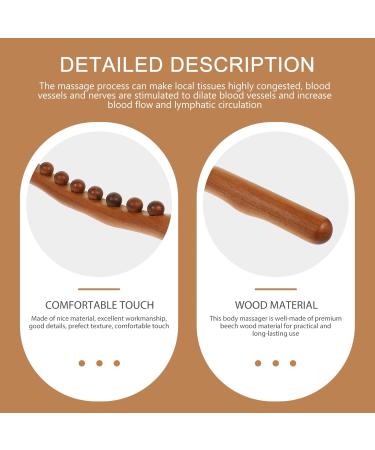 Operitacx Wooden Scratch Massage Tool - Muscle Relaxation Stick for Full Body Lymphatic Paddling & Gua Sha Therapy - 10 Pearl Design - Buy Online on GoSupps.com