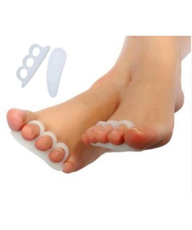 4x Silicone Gel Toe Separator & Hallux Valgus Toe Stretcher - Premium Forefoot Pads for Pain Relief | International Shipping Available - Buy Online on GoSupps.com