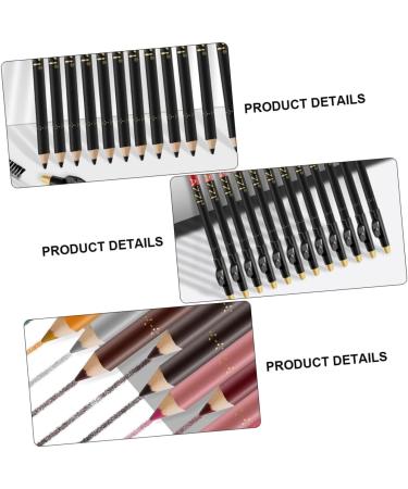 Healeved 12pcs Lip Liner Eyeliner Makeup Supplies Waterproof Eyeliner Lip Pencils Eyeliner Pencil Wood 1 count (Pack of 1) Assorted Color - Buy Online on GoSupps.com