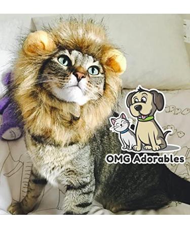 OMG Adorables Lion Mane Costume for Cat - Fun Pet Costume for Halloween and Parties - Buy Online on GoSupps.com