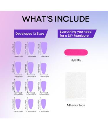 Sunflowers Press on Nails - Medium Almond Glossy White French Tips | 24Pcs Acrylic False Nails with Gold Foil for DIY Manicure - Buy Online on GoSupps.com