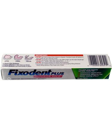 Fixodent Plus Denture Adhesive Cream Scope Flavor 2 oz - Pack of 3 | Long-lasting hold and fresh breath - Buy Online on GoSupps.com
