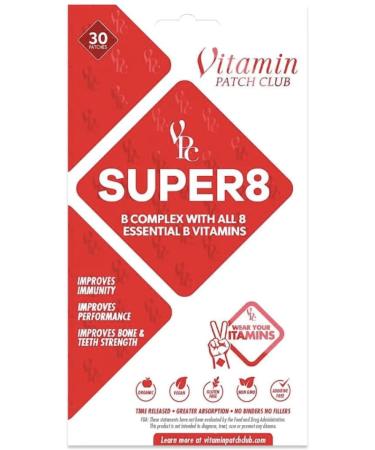 Vitamin Patch Club - Super8 B-Complex Patch  Topical Patch Containing Energising Ingredients (30 Patches)