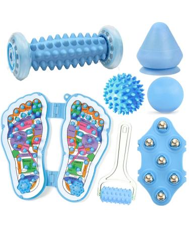 Foot massager set - foot massager hedgehog ball foot massage roller hedgehog ball massage balls handheld fascia roll fascia ball trigger point massage ball for chopping & foot vault FMK701B